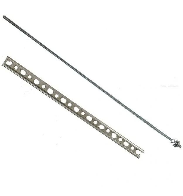 Траверса для крепления арматуры, (Шпилька 1000 мм), стальная, оцинкованная, 500х27х18мм, (1пак - 10шт)