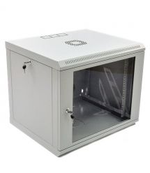 Шафа 19" 9U, 600x600x507мм (ШxГxВ), економ, акрилове скло, сірий