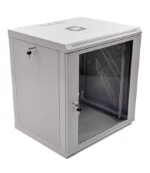 Шафа 19" 12U, 600x500x640мм (Ш*Г*В), економ, акрилове скло, сіра