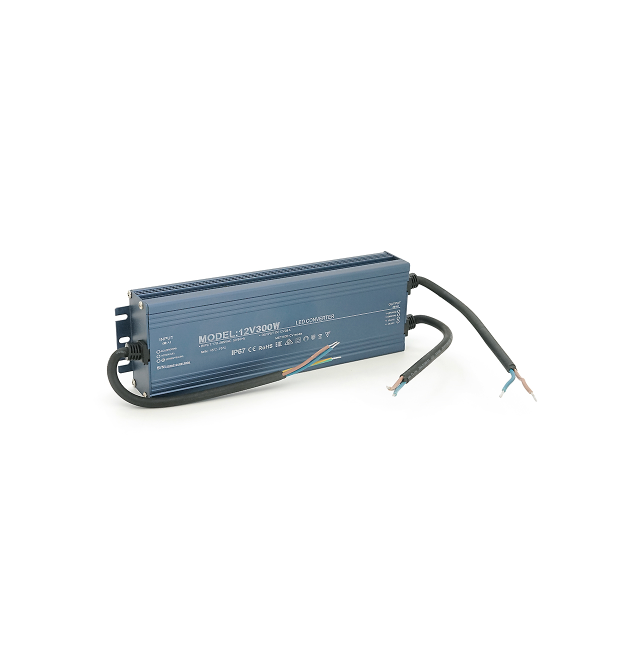 Імпульсний блок живлення герметичний (Led Converter) 12V 300W, IP67, 235х35х73 мм, Box