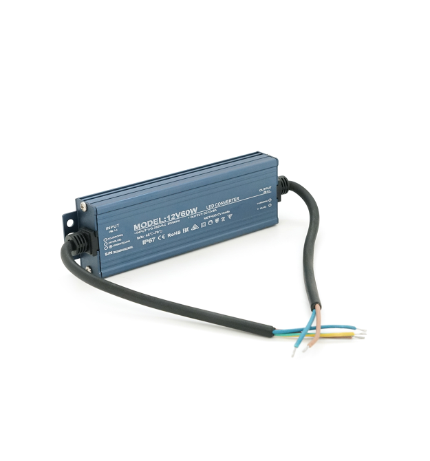 Імпульсний блок живлення герметичний (Led Converter) 12V 60W, IP67, 152х21х44 мм, Box