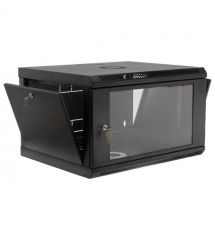 Шкаф 19" 6U, 600x500x373мм акриловое стекло, черный
