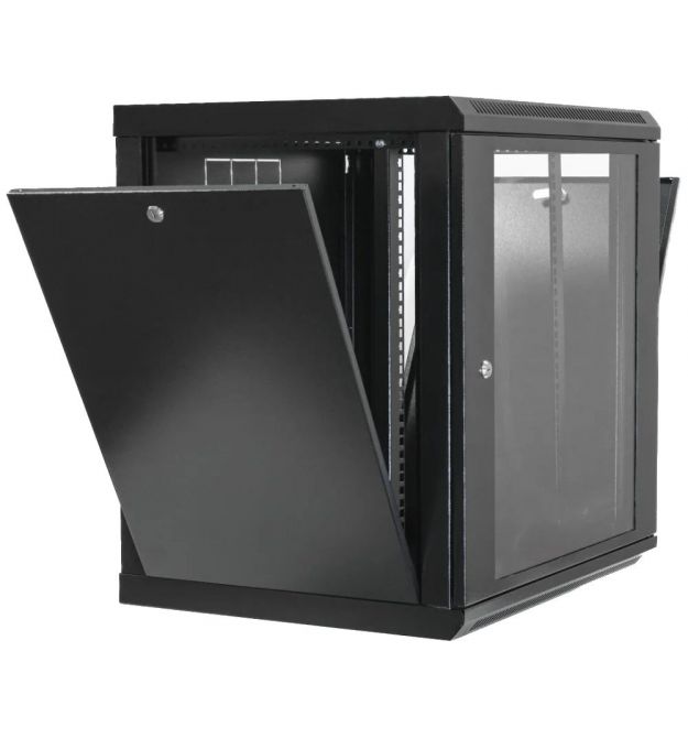 Шкаф 19"12U, 600х600х640мм акриловое стекло, черная