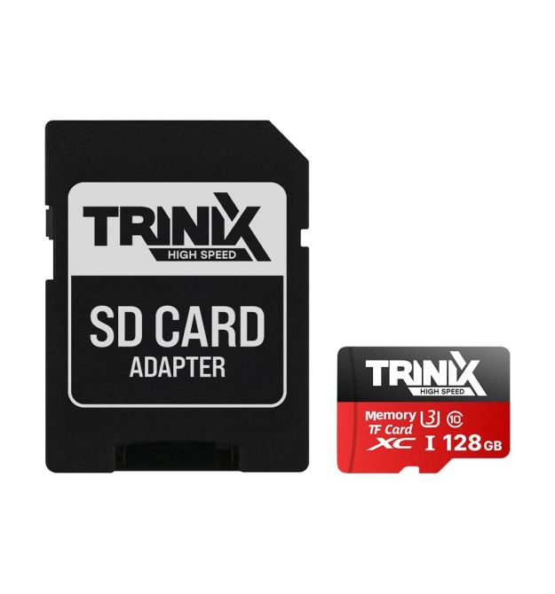 Карта Trinix 128GB MisroSDXC с SD -адаптером U3 V30 A1