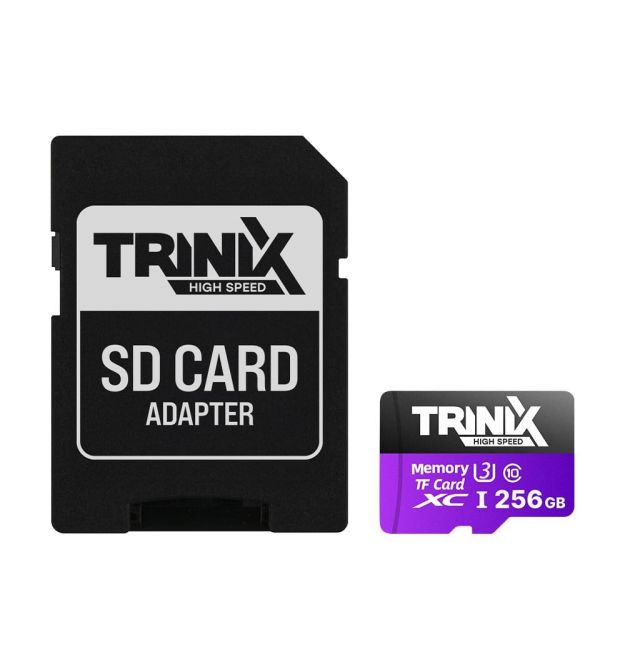Карта пам’яті Trinix 256GB miсroSDXC з SD-адаптером U3 V30 A1