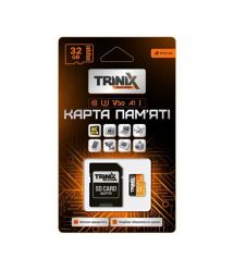Карта Trinix 32GB MISDXC с SD -адаптером U3 V30 A1