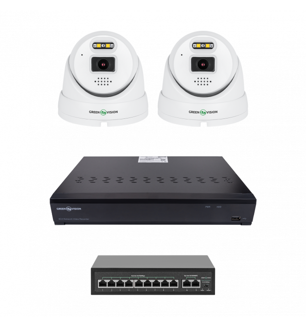 Комплект відеоспостереження на 2 камери GV-IP-K-W101/2 5MP (Ultra AI)