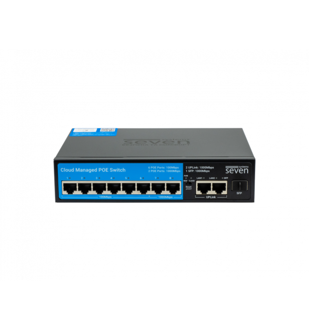 Облачно управляемый 11-портовый PoE-коммутатор SEVEN PS308G