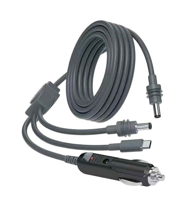 Кабель живлення 3 в 1 для Starlink Mini E-NET автомобільний прикурювач, DC Plug та USB Type-C Plug 5м