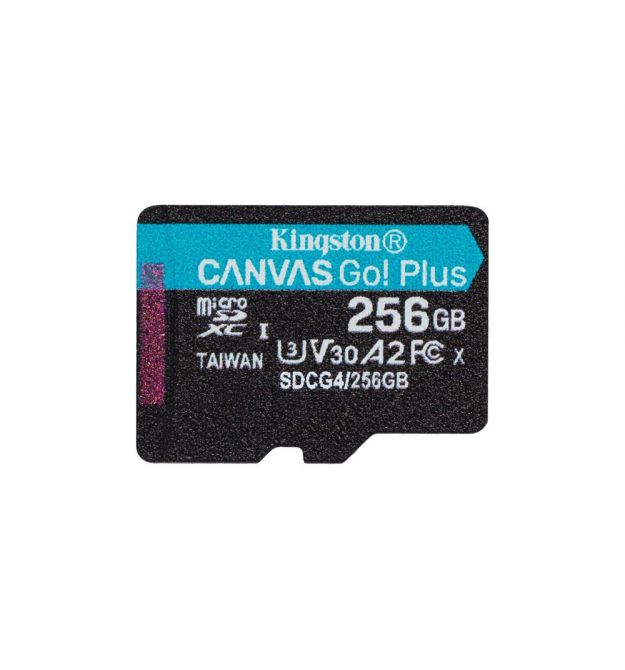 Карта пам'яті Kingston microSDXC 256GB Canvas Go! Plus G4 Class 10 UHS-I U3 V30 A2 (SDCG4/256GBSP)