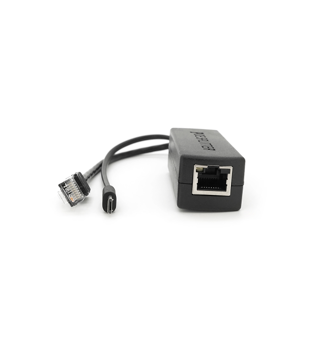 POE спліттер AOT-0524 48V-5V, RJ45, Mini-USB (10 - 100Мбіт, Вхід-48V - Вихід 5V 2.4А)