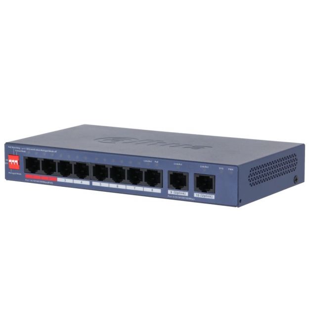 Коммутатор 8 портов управляемый Dahua DH-CS4010-8GT-110-V2 PoE