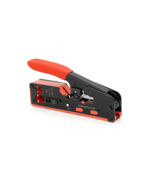 Інструмент HT-718 для обтискання, RJ-45 (8P8C) та RJ-12 (6P6C), 6P - 8P + обрізка наскрізних конекторів зачищення зовнішньої ізо