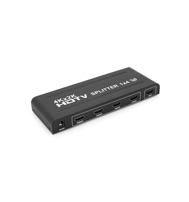Активний HDMI сплітер 1-4 порти, 3D, 1080Р, 4Kx2K, 1,4 версія, DC5V - 2A Q20, Box