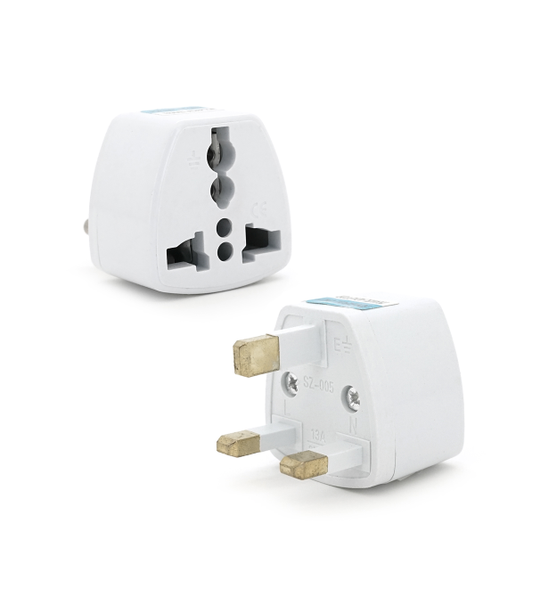 Перехідник на євророзетку TEFAL UK White, 3pin, 250V, 10A, в упаковці 20 штук, ціна за штуку, Q1000