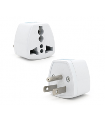Перехідник на євророзетку TEFAL US White, 3pin, 250V, 10A, в упаковці 20 штук, ціна за штуку, Q1000