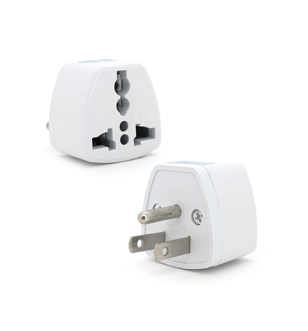 Перехідник на євророзетку TEFAL US White, 3pin, 250V, 10A, в упаковці 20 штук, ціна за штуку, Q1000