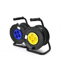 Подовжувач на котушці 50м (ПВС 2*2,5), 4 гнізда без контакту, контактна група - латунь, ГОСТ