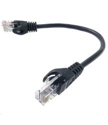 Патч-корд литой черный 5е UTP RJ45 0.25м