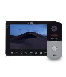 Комплект відеодомофона BCOM BD-780FHD Black + BT-390FHD відеодомофон 7" з детектором руху та відеопанель
