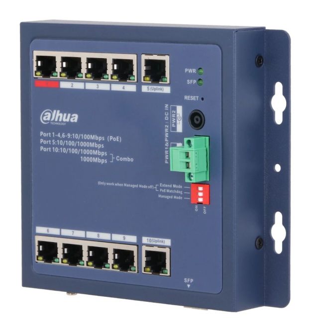 Коммутатор 8 портов управляемый Dahua DH-CHS4110-8ET-90-F PoE
