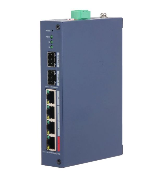 Коммутатор 6 портов управляемый Dahua DH-CHS4206-4ET-90 PoE