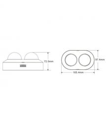 IP-відеокамера панорамна 4Mp TVT TD-9844E3B(D-PE-AR2) f-3.6mm, 2 мікрофони