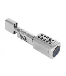 Умный дверной биометрический замок (цилиндр) SEVEN LOCK SL-7773BF silver (40-106 мм)