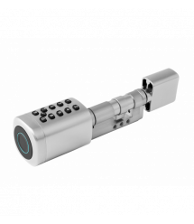 Умный дверной биометрический замок (цилиндр) SEVEN LOCK SL-7773BF silver (40-106 мм)