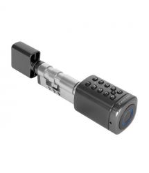 Умный дверной биометрический замок (цилиндр) SEVEN LOCK SL-7773BF black (40-106 мм)