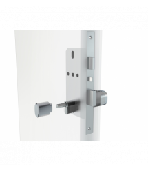 Умный дверной биометрический замок (цилиндр) SEVEN LOCK SL-7773BF black (40-106 мм)