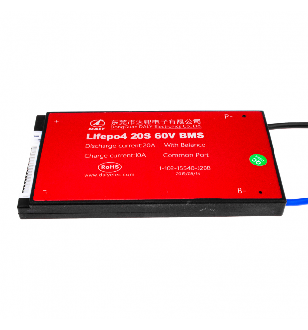 BMS плата LiFePO4 60V 20S Dis 20A Ch 10A