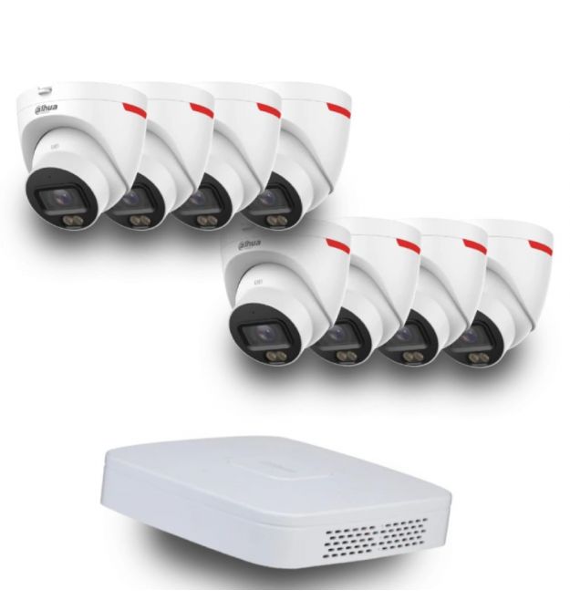 Dahua WizColor Kit - Buy and Try! (8х DH-IPC-HDW2449T-S-PRO +1 х NVR2108-I2)