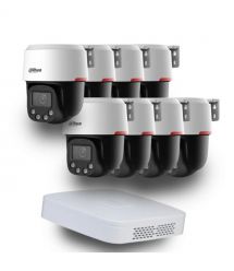 Dahua WizColor Kit - Buy and Try! (8х DH-SD2C400NA-B-PV-PRO +1 х NVR2108-I2)