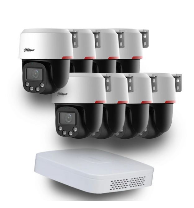 Dahua WizColor Kit - Buy and Try! (8х DH-SD2C400NA-B-PV-PRO +1 х NVR2108-I2)