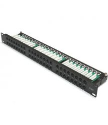 Патч-панель 19" 48xRJ-45 UTP, кат. 6, 1U, dual type, Kingda