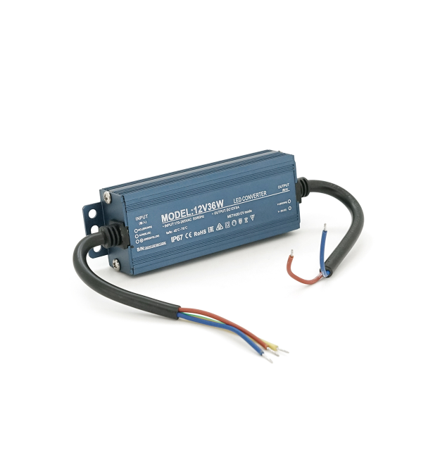 Імпульсний блок живлення герметичний (Led Converter) 12V 36W, IP67, 113х35х21 мм, Box