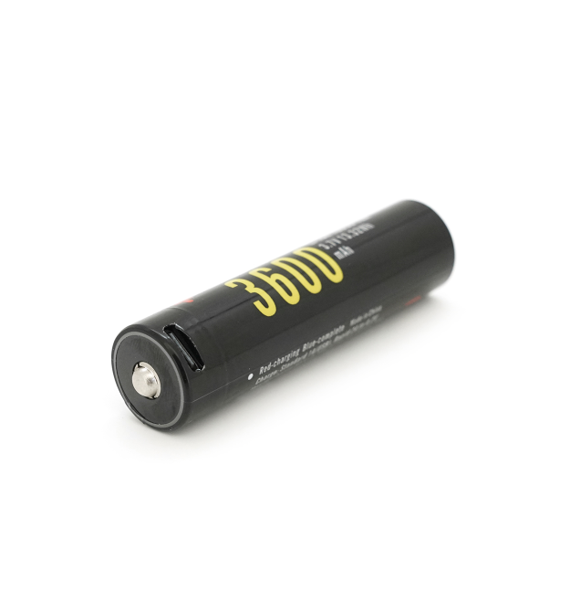 Акумулятор 18650 Li-Ion Soshine 18650USB-3.7-3600, USB-C, 3600mAh, 4.5A, 4.2 - 3.6 - 2.75V, Black