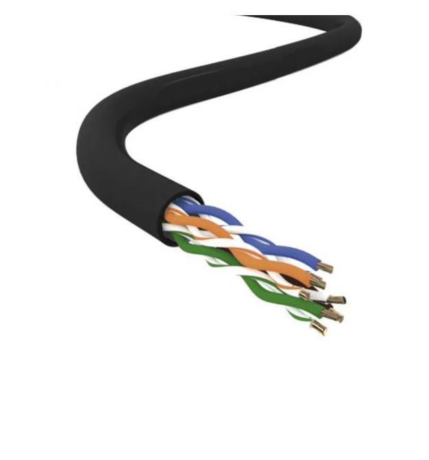 Кабель УкрПожКабель КППт-ВП (100) 4х2х0,51 (UTP-cat 5E, мідь, зовнішній з тросом) 1м