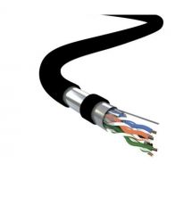 Кабель УкрПожКабель КППЭт-ВП (100) 4х2х0,51 (FTP-cat 5E, мідь, зовнішній з тросом) 1м