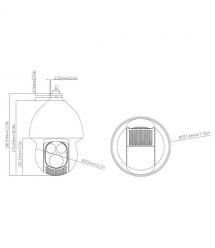 Тепловізійна IP-відеокамера TVT TD-5635E1-VT2(PE-432-VL30-25mm) Thermal 384*288 f-25mm Optical PTZ 4Mp f-4.8-154mm