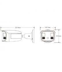 IP-відеокамера панорамна 4Mp*2 TVT TD-9482E3B-DP f-2.8mm, ІЧ+LED підсвічування, 2 мікрофони