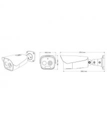 Тепловізійна IP-відеокамера TVT TD-5463E1-VT2(19-PE) Thermal 640*512 f-19mm Optical 5Mp f-8mm