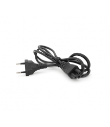 Кабель живлення 1.2m, 0.5mm, PC-184 - 2 CEE7 - 16-C5 3 pin (для побутової техніки), Black