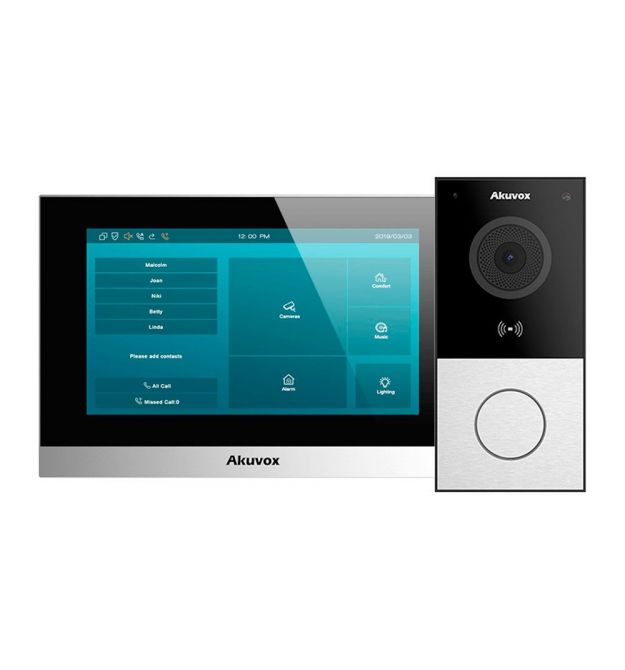 Комплект відеодомофону Akuvox E12W + Akuvox C313N