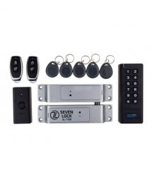 Беспроводной комплект контроля доступа с радиобрелками SEVEN LOCK SL-7708r black