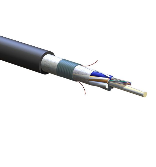 ВО кабель универс. U-DQ(ZN)H(SR)H 2x12 E9 SMF-28e+, LT 2.3, політуб, гофр. броня, LSZH-FRNC, Corning
