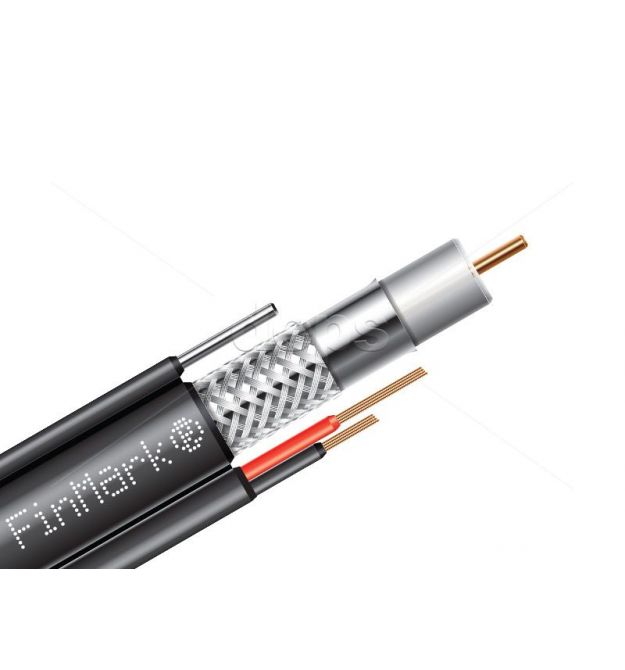 Абонентський коаксіальний кабель FinMark F5967BVMcu-2x0.75 POWER з додатковими струмоведучими провідниками