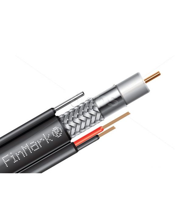 Абонентський коаксіальний кабель FinMark F690BVM-2x0.75 POWER з додатковими струмоведучими провідниками