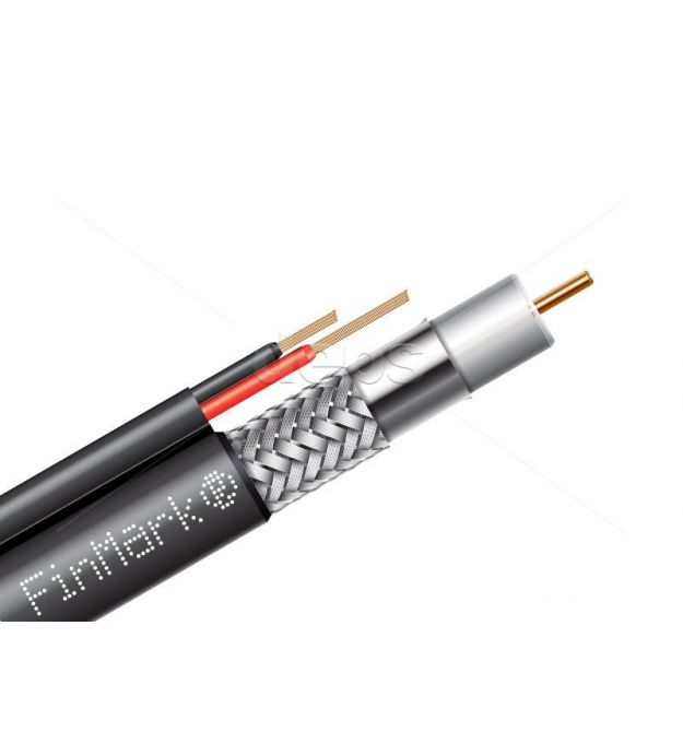 Абонентський коаксіальний кабель FinMark F690BV-2x0.75 POWER з додатковими струмоведучими провідниками